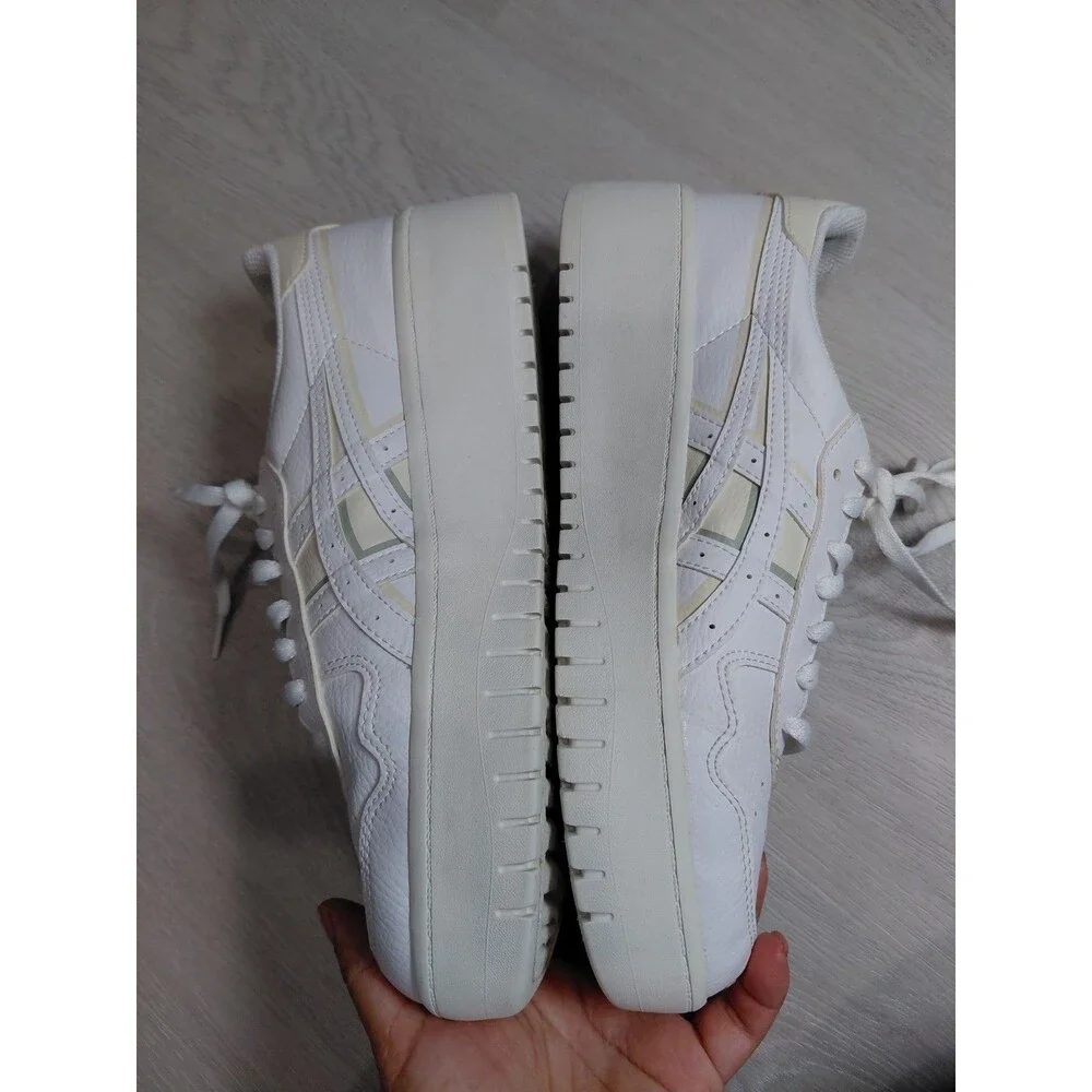 Size 11 - Asics White Leather Women's Sneakers